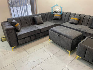 New Penal Lilly Storage Customise Size 290cm x 320cm Corner L-Shape Comfy Sofa