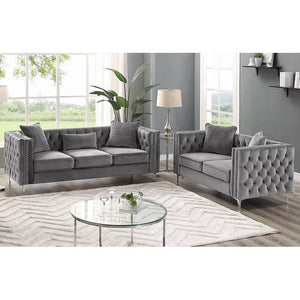 Ray Furniture Chesterfield Brooma Empire Couch Silver Plush Large 3 Seater 2 Seater Sofas Set