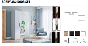 New Elevator LooksWish Luxury BOBBY sliding mirror wardrobe