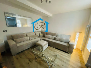 New Sloane Modern Design Luxury 5 Seats Pebble Plush Custom Sofa