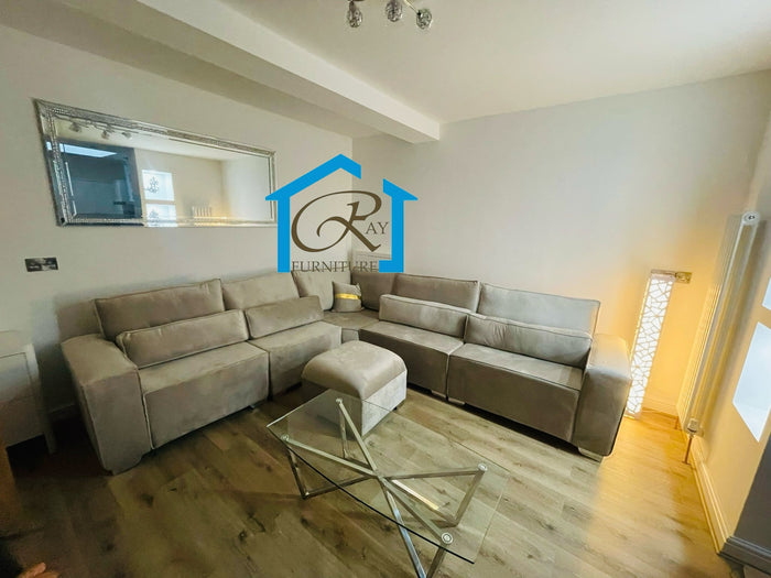 New Sloane Modern Design Luxury 5 Seats Pebble Plush Custom Sofa