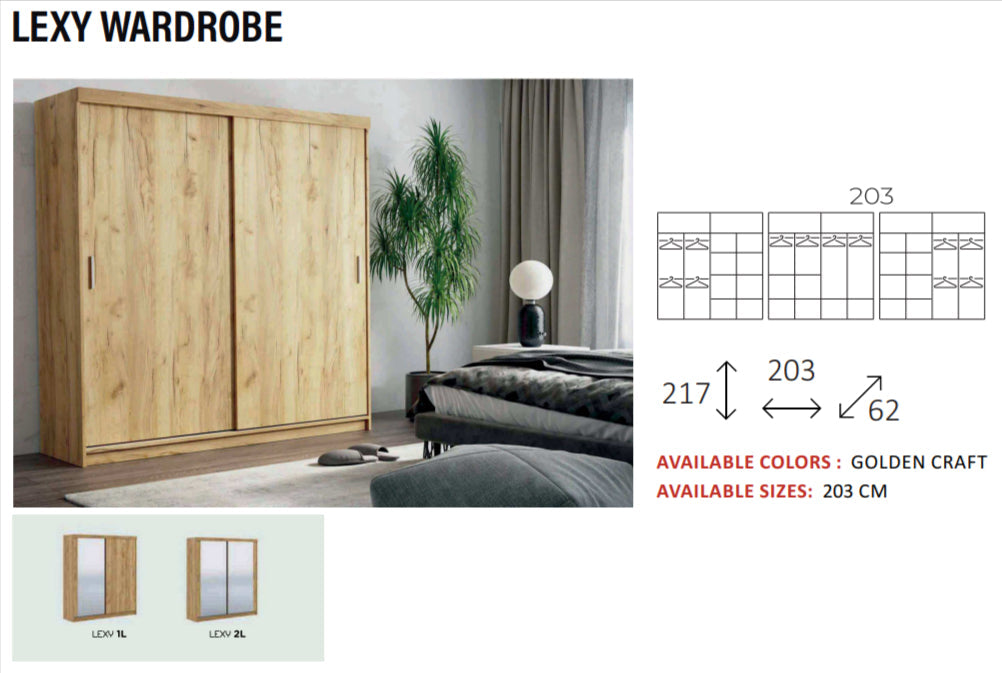 New Elevator LooksWish Luxury Lexy sliding mirror Wardrobe