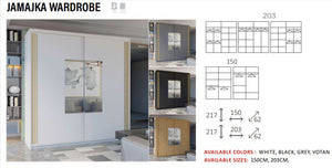New Elevator LooksWish Luxury Jamajka sliding mirror Wardrobe