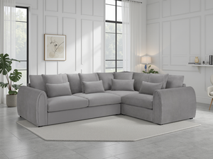 LooksWish Mirabel Sofa Grey Right Hand Facing Corner