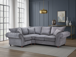 LooksWish Windsor Fullback Sofa Grey Left Hand Facing Corner