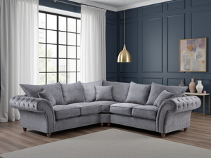 LooksWish Windsor Fullback Sofa Grey Large Corner