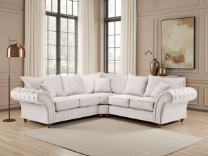 LooksWish Windsor Fullback Sofa Stone Large Corner