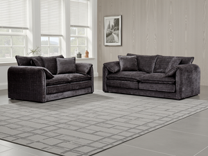 LooksWish Solaya Sofa Black 3+2 Set