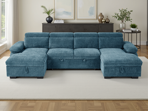 LookWish Hudson Sofabed Blue U Shape Corner