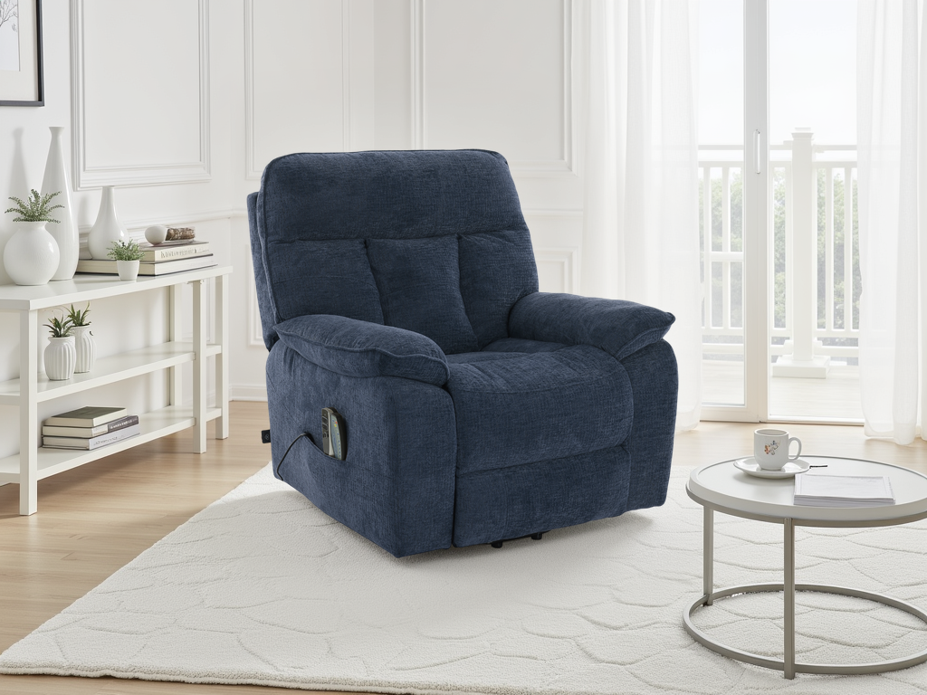 LookWish Cornwall Rise and Recline Massage Chair Blue
