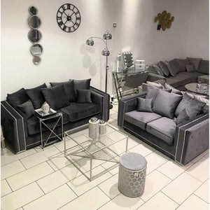 Alaska Plush Velvet 3+2 Scatter Back Sofa