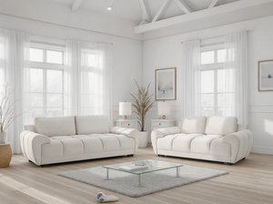 LooksWish Azzuro Sofa Cream 3+2 Set