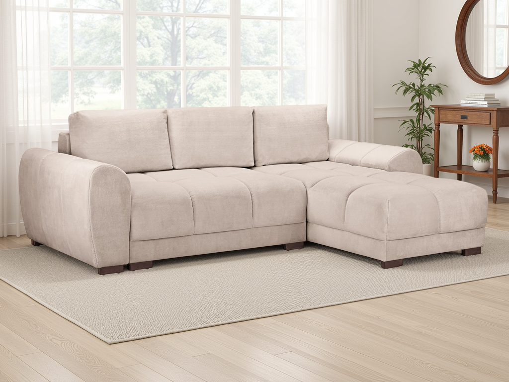LooksWish Azzuro Sofabed Mocha Universal Corner
