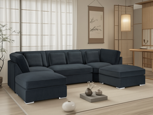 LooksWish Belgravia Sofa Slate U Shape Corner