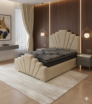 Bella Ottoman Bed Divan Ottoman Base With Designer Headboard