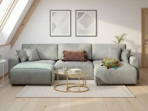 LooksWish Luma Sofa Grey U Shape Corner
