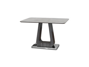 Zermatt 120cm Dining Table (120cm Fixed Top) (Grey Ceramic) - Lookswish