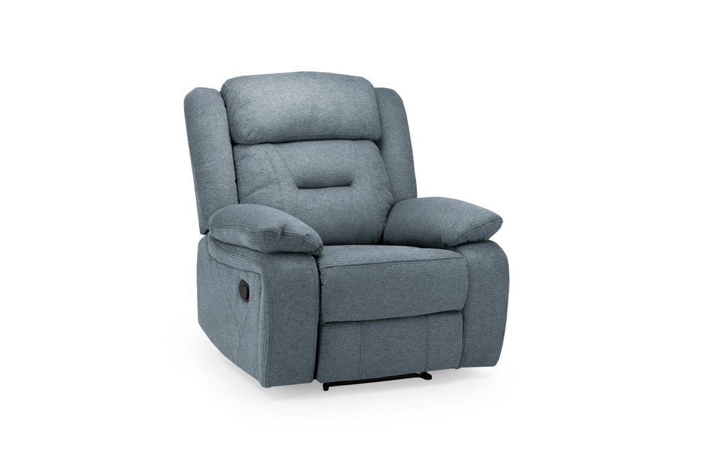 LooksWish Novie Recliner Sofa Grey Fabric Armchair