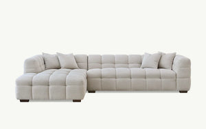 Aluxo Tribeca Corner Group in Oatmeal Boucle Fabric
