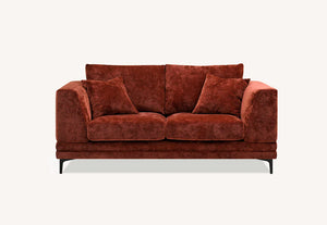 Aluxo Lenox 3 Seater Sofa Range in Rust Velvet