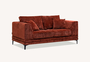 Aluxo Lenox 3 Seater Sofa Range in Rust Velvet