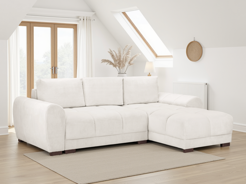 LooksWish Azzuro Sofabed Cream Universal Corner
