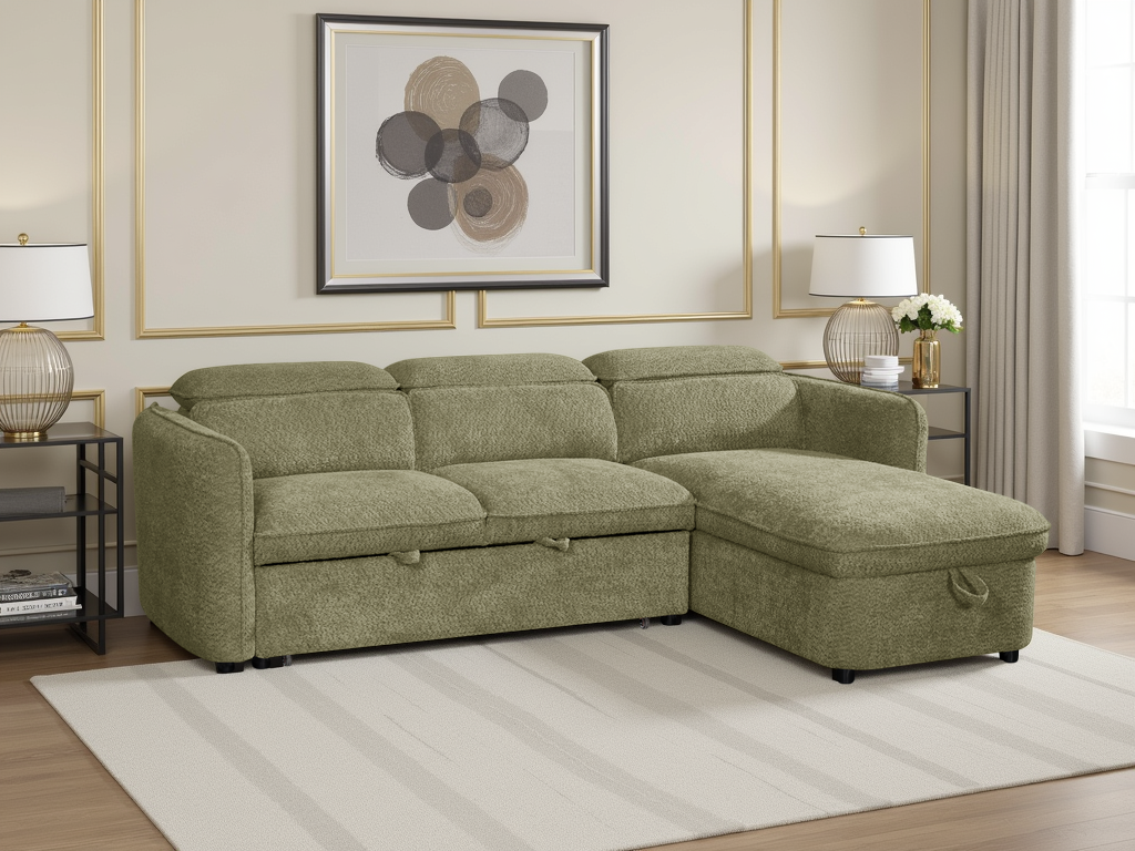 LookWish Capri Sofabed Green Universal Corner