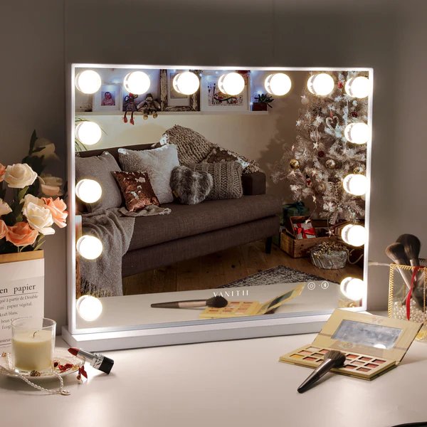 Luxury Ray Mary Hollywood Vanity Mirror with Bluetooth XXL - 15 Dimmable LED Bulbs