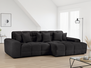 LooksWish Jacob Sofa Black Right Hand Facing Corner