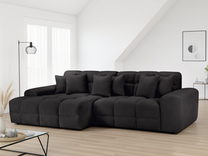 LooksWish Jacob Sofa Black Left Hand Facing Corner