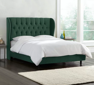 Wing Chesterfield Fabric Upholstered Bed Frame