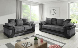 Dino Jumbo Fabric/Leather 3+2 Seater Sofa Set