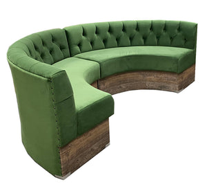 Faux Leather Buttoned Back Semi-Circular & C-Shaped Booth Seating 900mm Tall