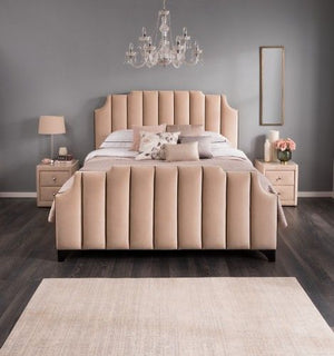 Bella Ottoman Bed Divan Ottoman Base With Designer Headboard