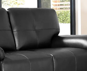 Kansas Black Leather 3+2 Seater Sofa Set