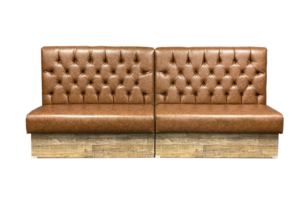 Faux Leather Buttoned Back Booth Seating 1100mm Tall
