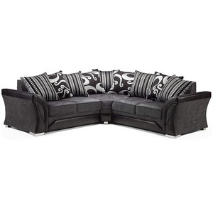 Logan Jumbo Fabric/Leather Sofa 3+2 Set
