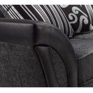 Shannon Fabric/Leather Sofa Double Corner
