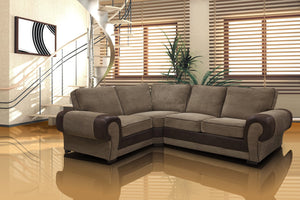 Tango Jumbo 4 Seater Right Corner Brown Sofa