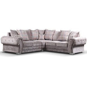 Verona Chesterfield Sofa Double Corner Mink