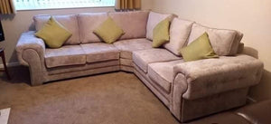 Vegas Chesterfield Full Back Corner Sofa Mink